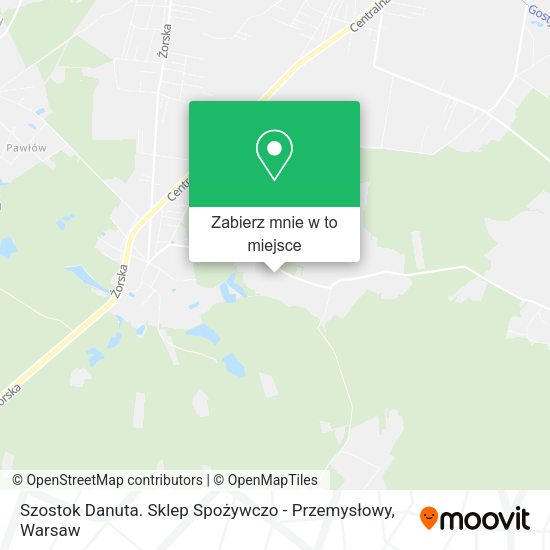 Mapa Szostok Danuta. Sklep Spożywczo - Przemysłowy