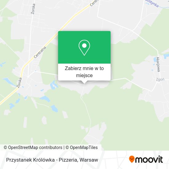 Mapa Przystanek Królówka - Pizzeria