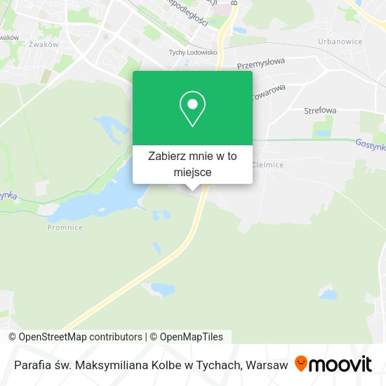 Mapa Parafia św. Maksymiliana Kolbe w Tychach