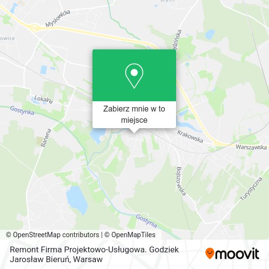 Mapa Remont Firma Projektowo-Usługowa. Godziek Jarosław Bieruń