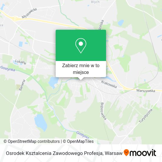 Mapa Osrodek Ksztalcenia Zawodowego Profesja