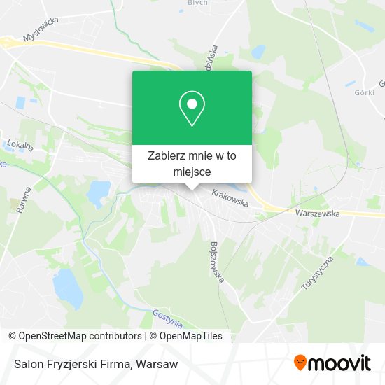 Mapa Salon Fryzjerski Firma