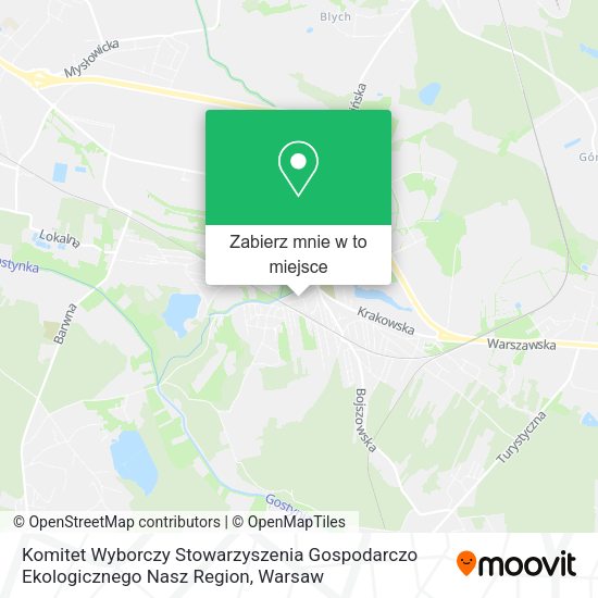 Mapa Komitet Wyborczy Stowarzyszenia Gospodarczo Ekologicznego Nasz Region