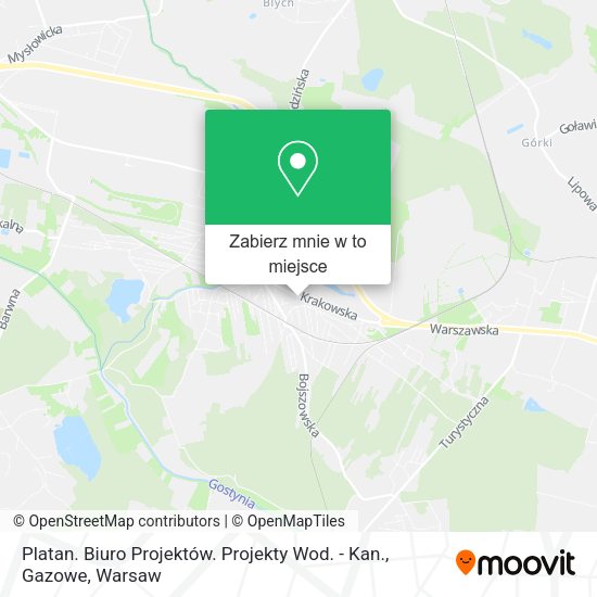 Mapa Platan. Biuro Projektów. Projekty Wod. - Kan., Gazowe