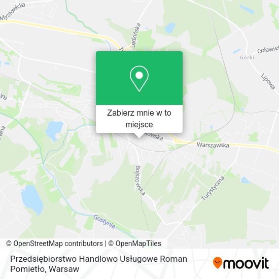 Mapa Przedsiębiorstwo Handlowo Usługowe Roman Pomietło