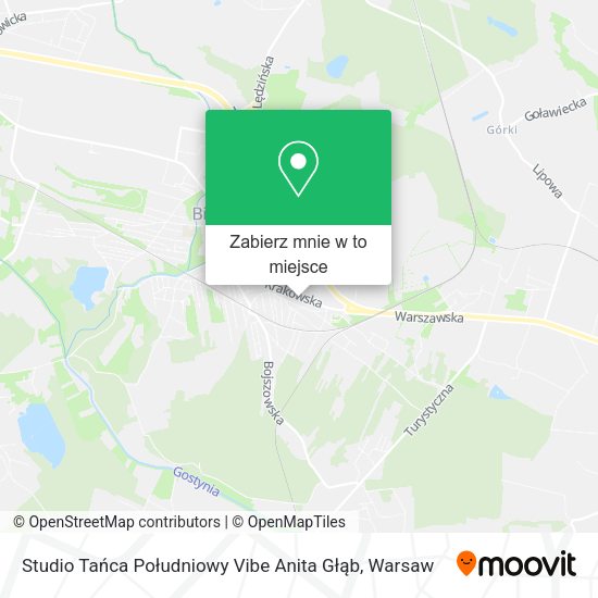 Mapa Studio Tańca Południowy Vibe Anita Głąb