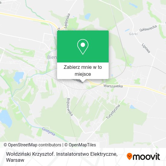 Mapa Wołdziński Krzysztof. Instalatorstwo Elektryczne