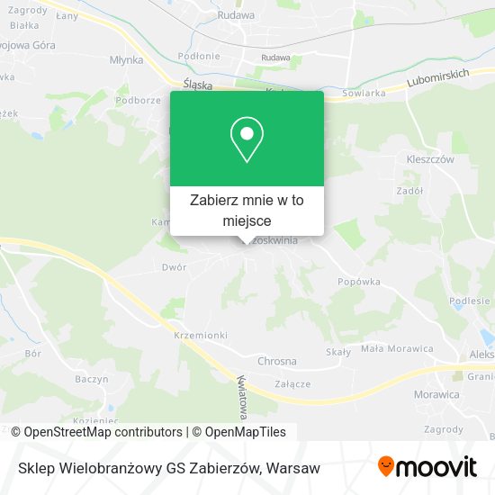 Mapa Sklep Wielobranżowy GS Zabierzów