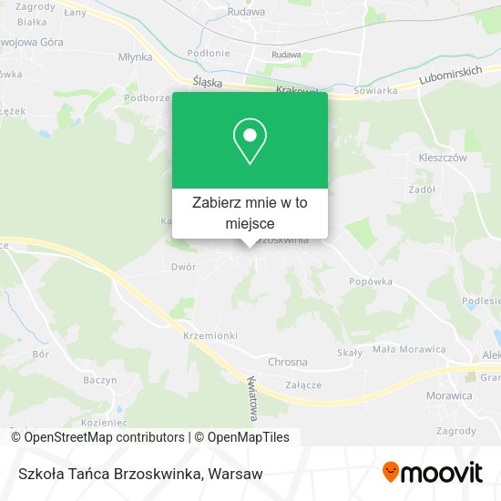 Mapa Szkoła Tańca Brzoskwinka