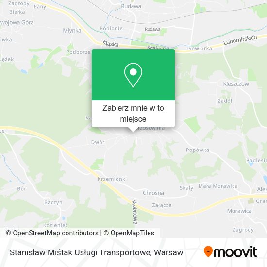 Mapa Stanisław Miśtak Usługi Transportowe