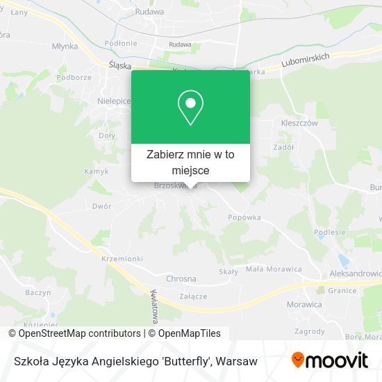 Mapa Szkoła Języka Angielskiego 'Butterfly'