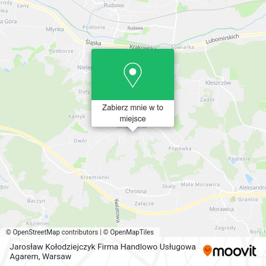 Mapa Jarosław Kołodziejczyk Firma Handlowo Usługowa Agarem