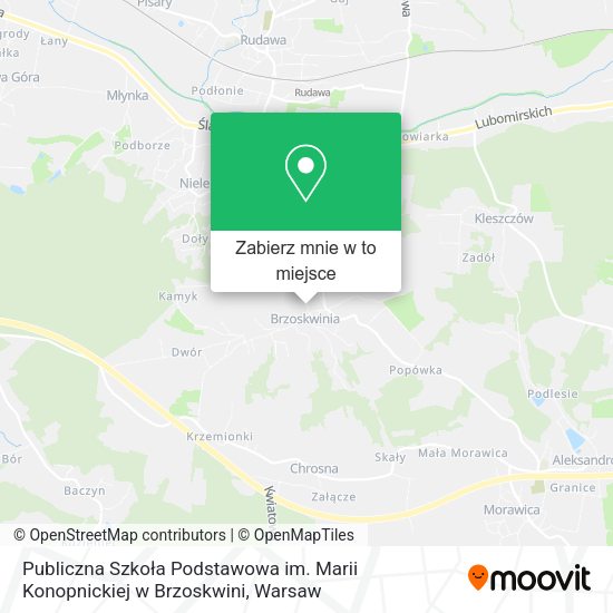 Mapa Publiczna Szkoła Podstawowa im. Marii Konopnickiej w Brzoskwini