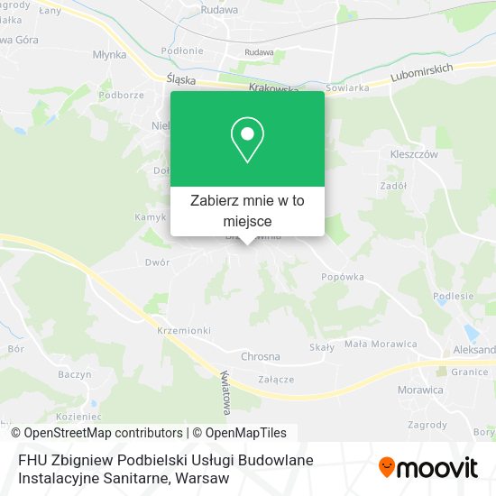 Mapa FHU Zbigniew Podbielski Usługi Budowlane Instalacyjne Sanitarne