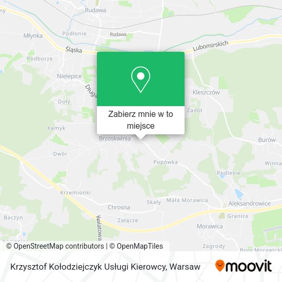 Mapa Krzysztof Kołodziejczyk Usługi Kierowcy