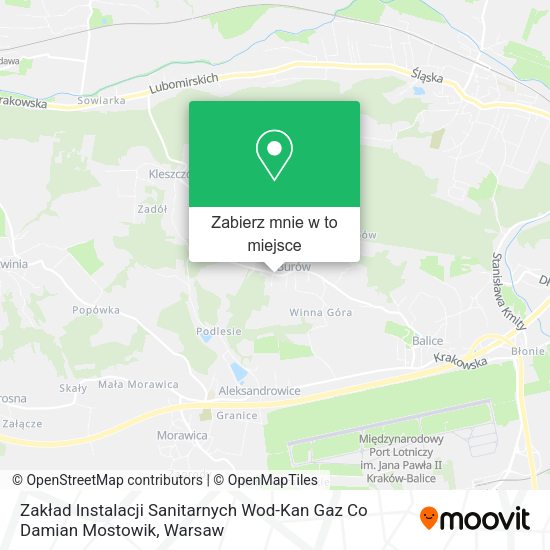 Mapa Zakład Instalacji Sanitarnych Wod-Kan Gaz Co Damian Mostowik