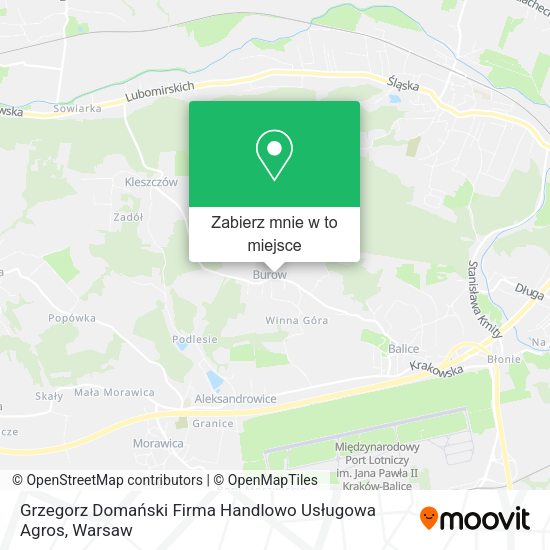 Mapa Grzegorz Domański Firma Handlowo Usługowa Agros