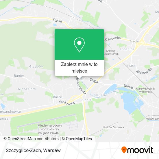 Mapa Szczyglice-Zach