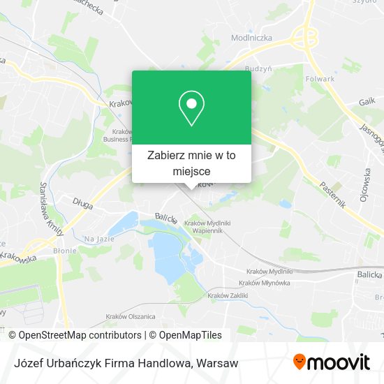 Mapa Józef Urbańczyk Firma Handlowa