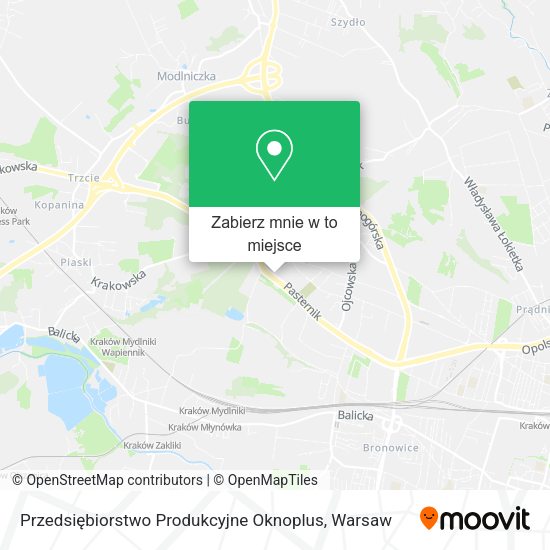 Mapa Przedsiębiorstwo Produkcyjne Oknoplus