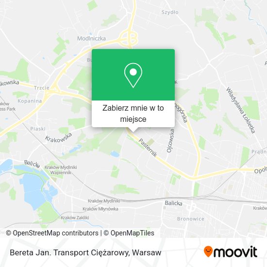 Mapa Bereta Jan. Transport Ciężarowy