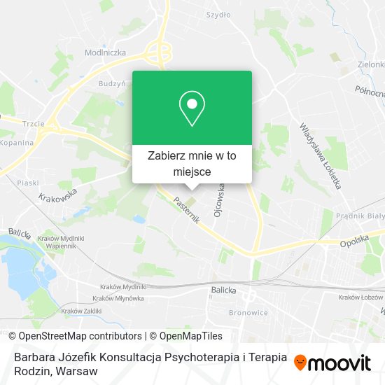 Mapa Barbara Józefik Konsultacja Psychoterapia i Terapia Rodzin