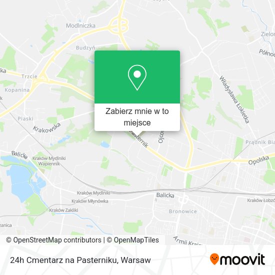 Mapa 24h Cmentarz na Pasterniku