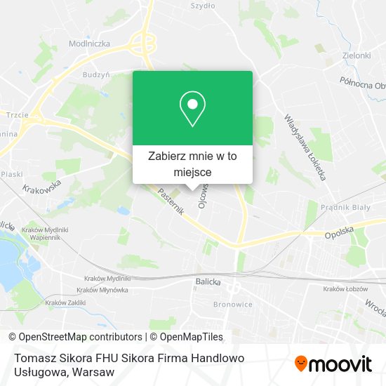 Mapa Tomasz Sikora FHU Sikora Firma Handlowo Usługowa