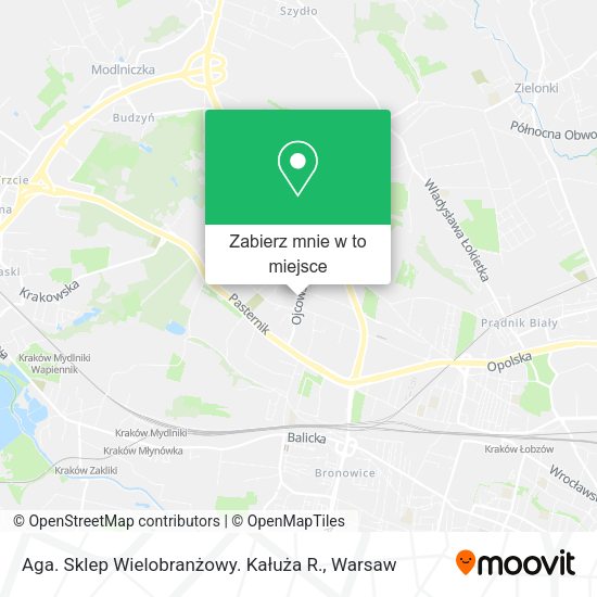 Mapa Aga. Sklep Wielobranżowy. Kałuża R.