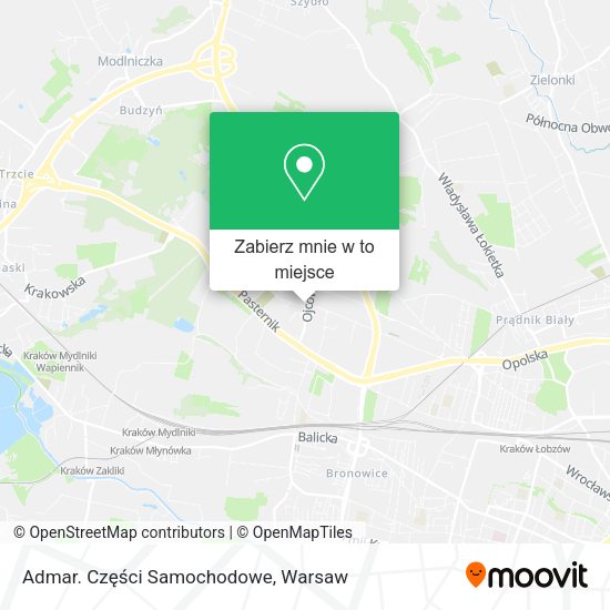 Mapa Admar. Części Samochodowe