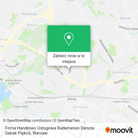 Mapa Firma Handlowo Usługowa Rademenes Danuta Sabak Piękoś