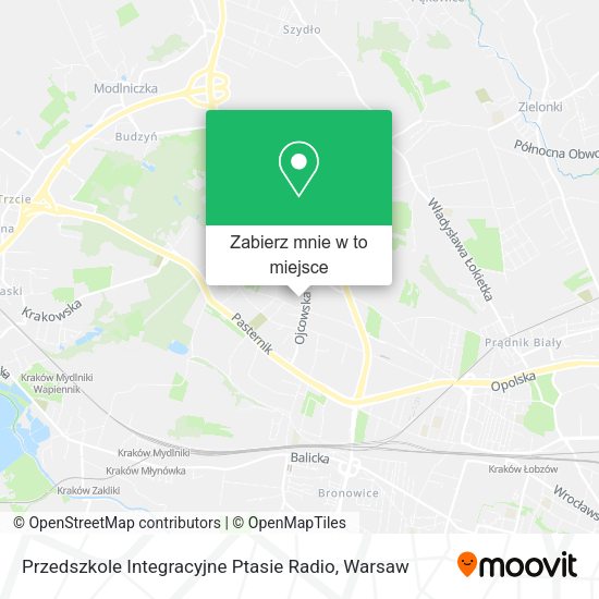 Mapa Przedszkole Integracyjne Ptasie Radio