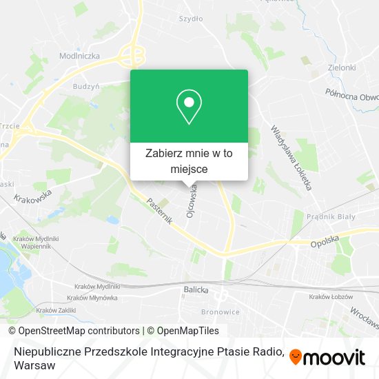 Mapa Niepubliczne Przedszkole Integracyjne Ptasie Radio