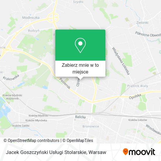 Mapa Jacek Goszczyński Usługi Stolarskie