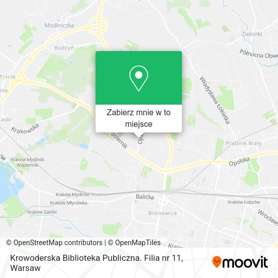 Mapa Krowoderska Biblioteka Publiczna. Filia nr 11