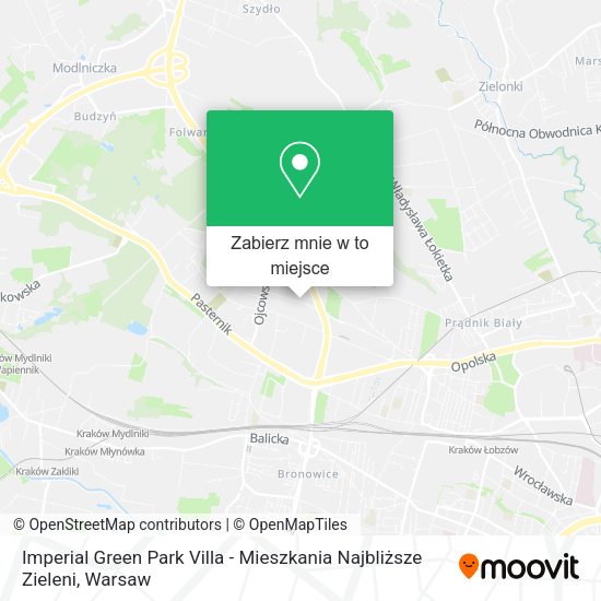 Mapa Imperial Green Park Villa - Mieszkania Najbliższe Zieleni