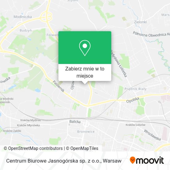 Mapa Centrum Biurowe Jasnogórska sp. z o.o.