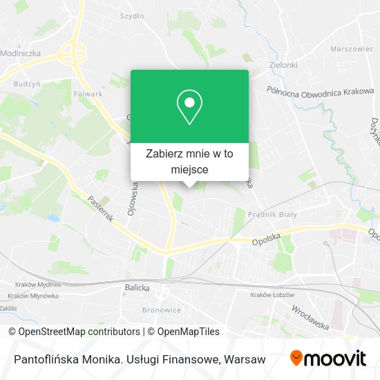 Mapa Pantoflińska Monika. Usługi Finansowe