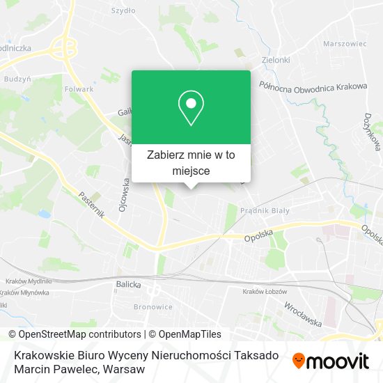 Mapa Krakowskie Biuro Wyceny Nieruchomości Taksado Marcin Pawelec