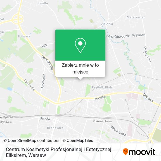 Mapa Centrum Kosmetyki Profesjonalnej i Estetycznej Eliksirem