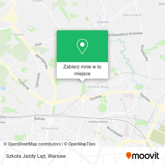 Mapa Szkoła Jazdy Lajt