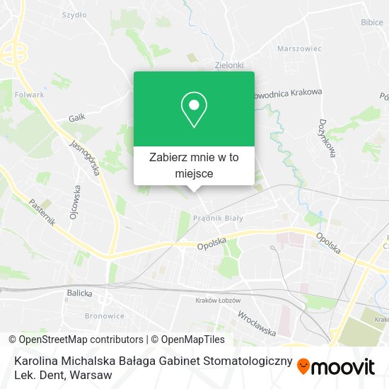 Mapa Karolina Michalska Bałaga Gabinet Stomatologiczny Lek. Dent