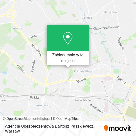 Mapa Agencja Ubezpieczeniowa Bartosz Paszkiewicz