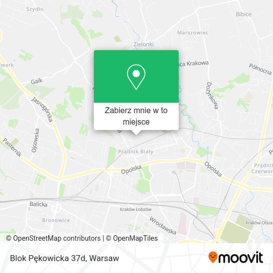 Mapa Blok Pękowicka 37d