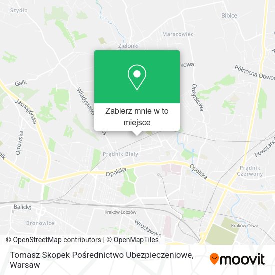 Mapa Tomasz Skopek Pośrednictwo Ubezpieczeniowe