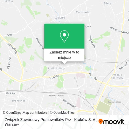 Mapa Związek Zawodowy Pracowników Prz - Kraków S. A.