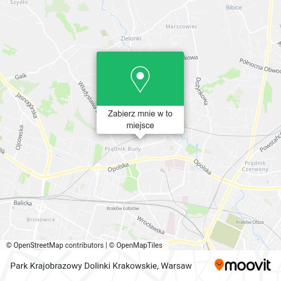 Mapa Park Krajobrazowy Dolinki Krakowskie