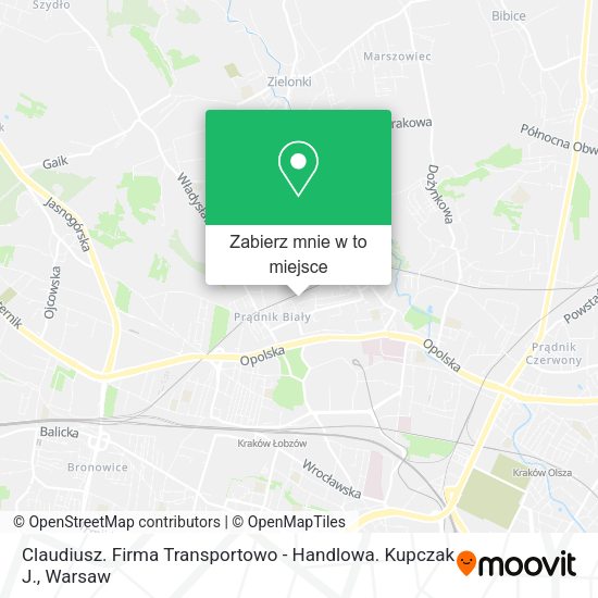 Mapa Claudiusz. Firma Transportowo - Handlowa. Kupczak J.