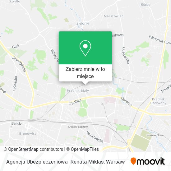 Mapa Agencja Ubezpieczeniowa- Renata Miklas