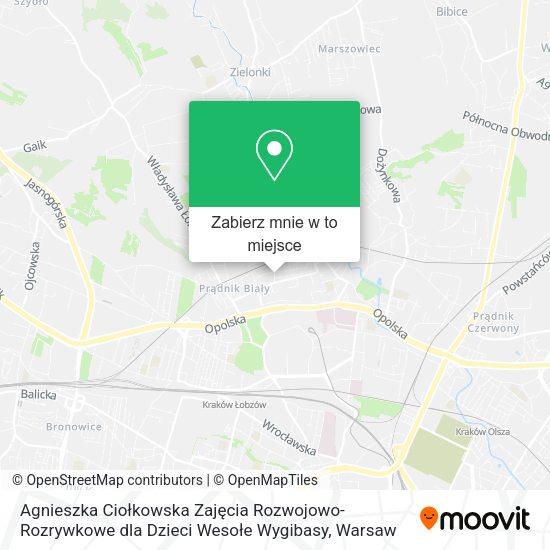 Mapa Agnieszka Ciołkowska Zajęcia Rozwojowo-Rozrywkowe dla Dzieci Wesołe Wygibasy